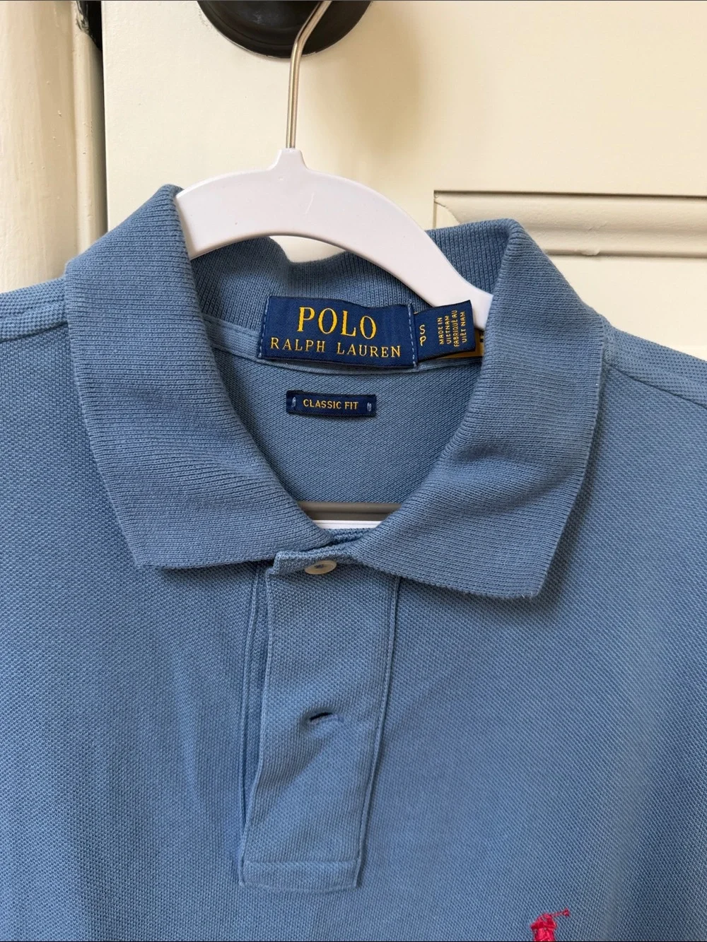 Polo by Ralph Lauren Blue Grey Mesh Polo Shirt - - Classic Fit - size S P